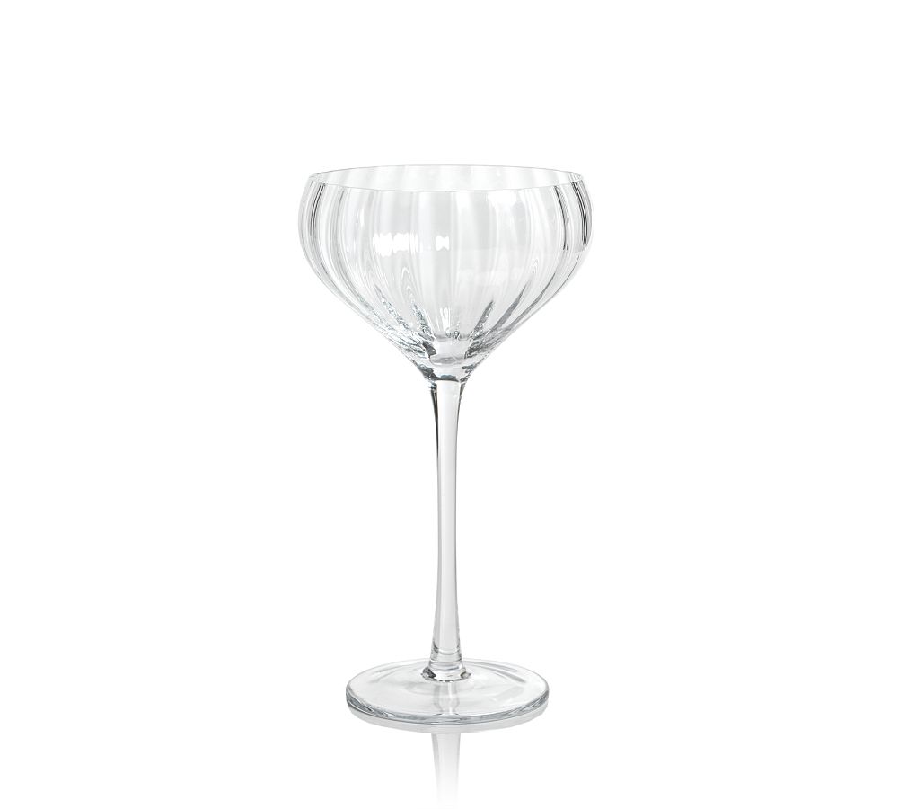 Morgan Optic Handcrafted Cocktail Glasses - Set of 4 - Clear