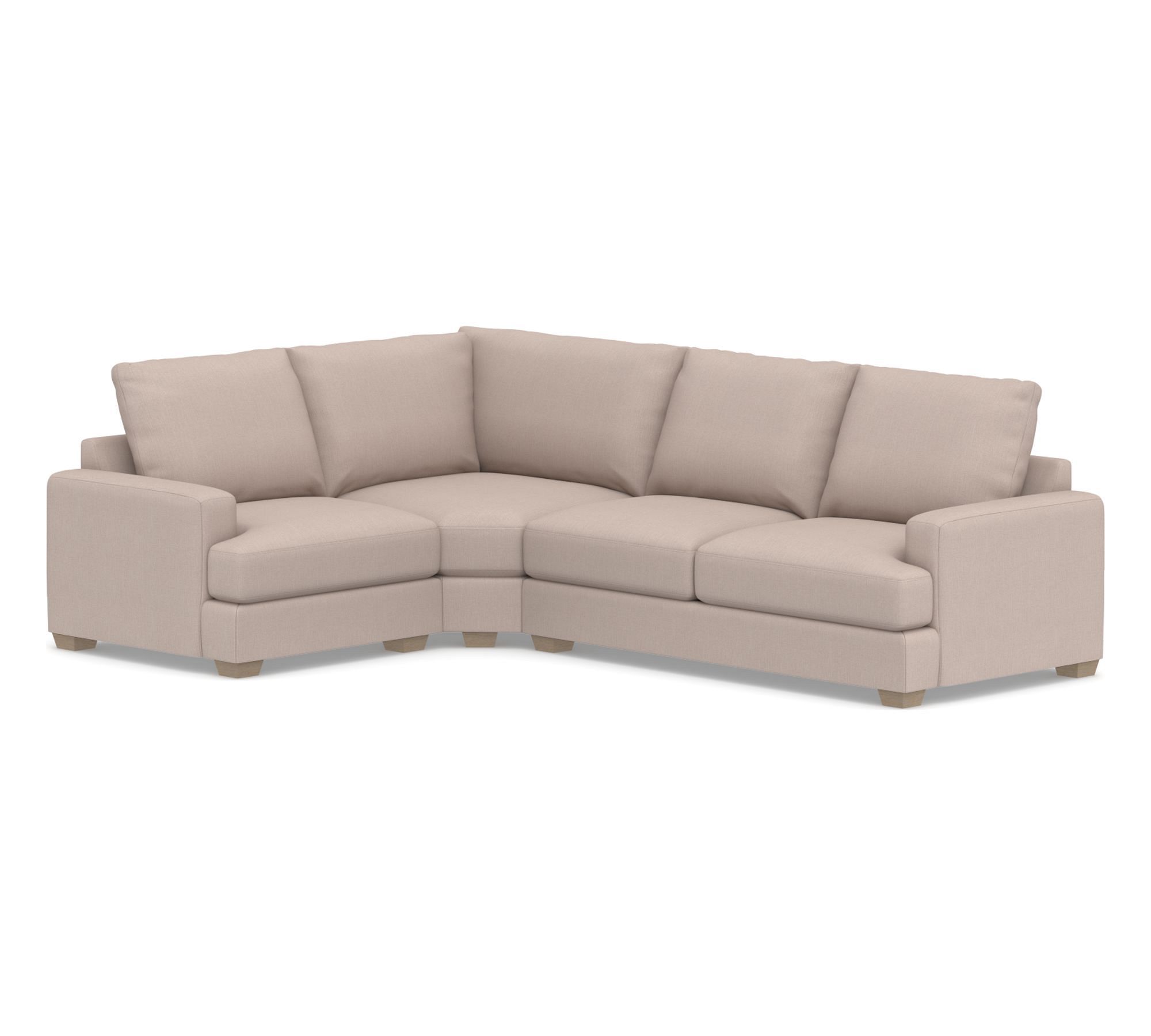 Canyon Square Arm 3-Piece Wedge Sectional (126")