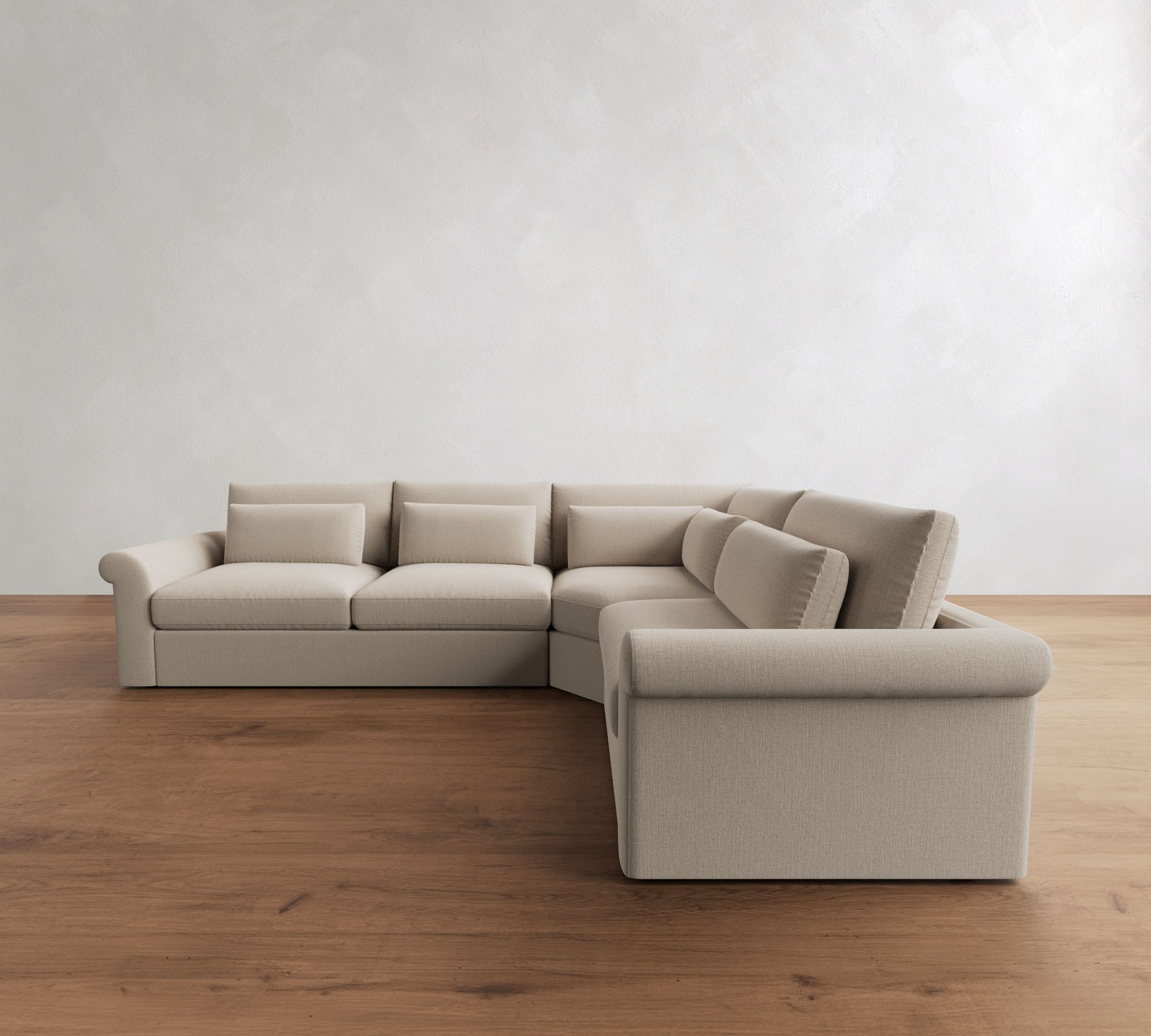 Westwood Roll Arm Deep Seat 3-Piece Wedge Sleeper Sectional (135")