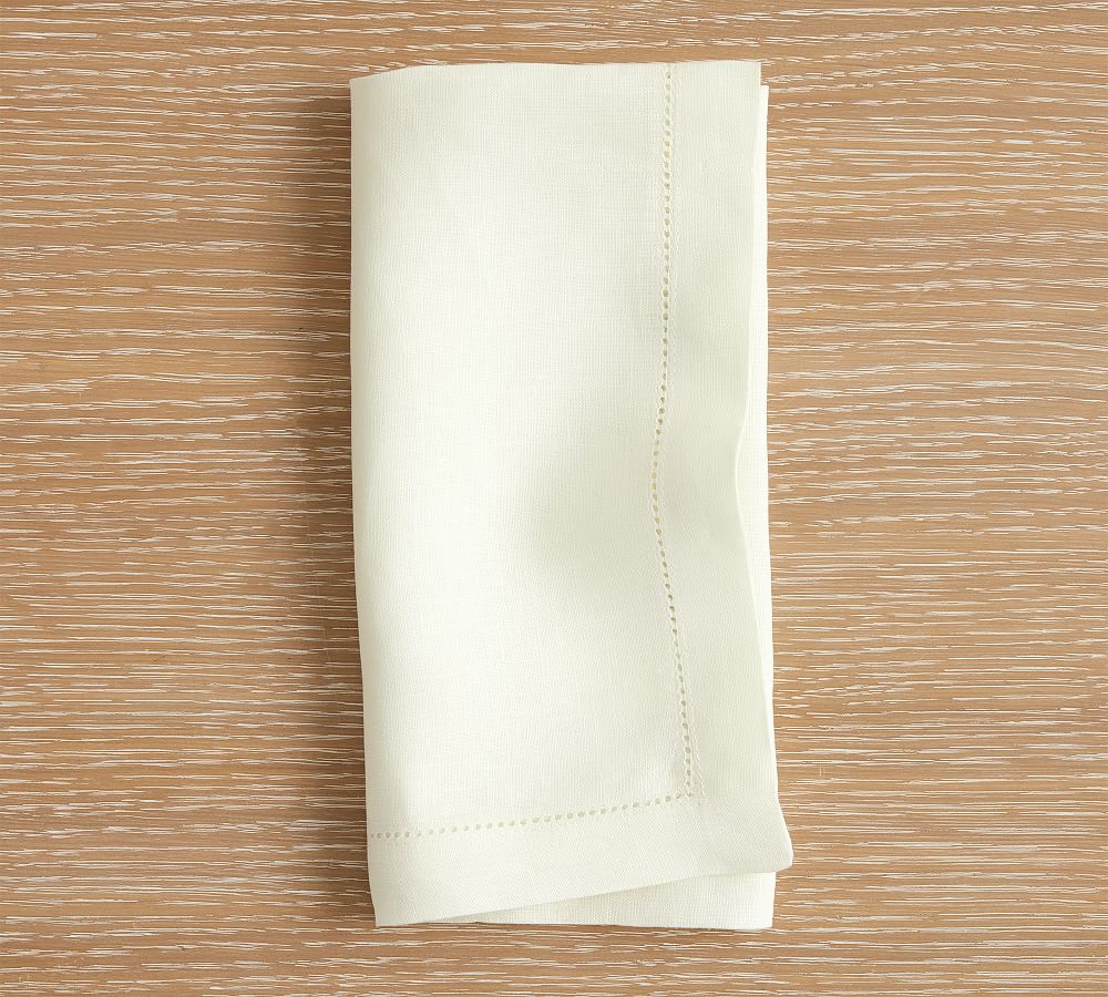 Belgian Linen Napkins - Set of 12 - Set of 12 - Classic Ivory