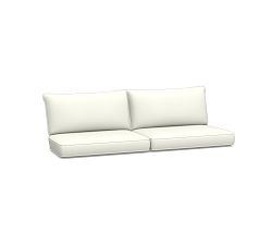 Westport Outdoor Sofa Cushion Cover, High Performance Canvas; White