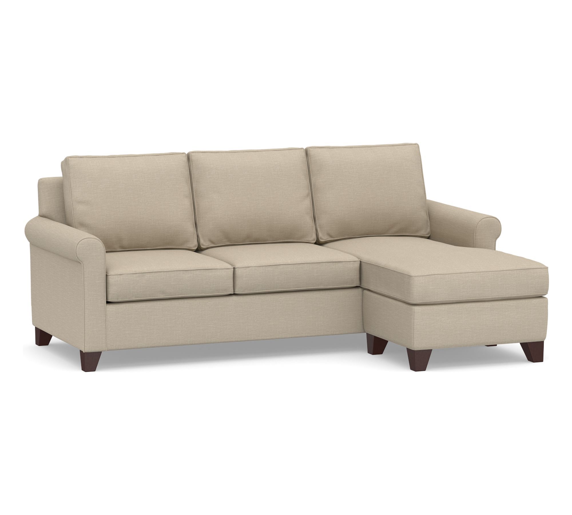 Cameron Roll Arm Reversible Chaise Sleeper Sectional (89") - thumbnail 9
