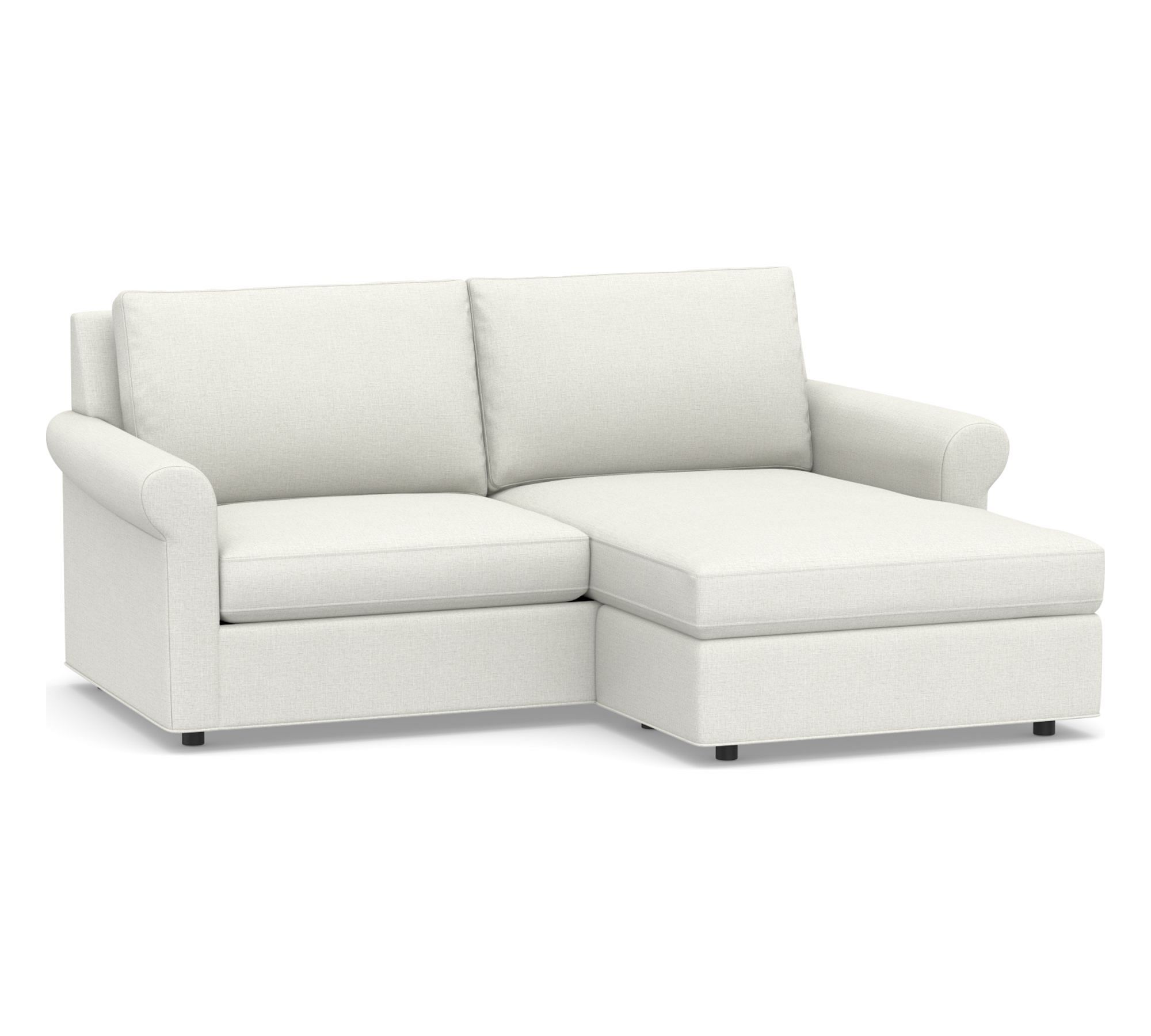 Sanford Roll Arm Reversible Chaise Sectional (77"&ndash;90")