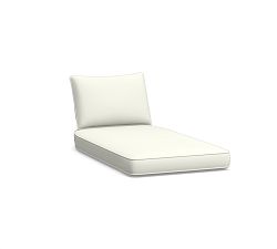 Westport outdoor Chaise Cushion Cover, High Performance Canvas; White