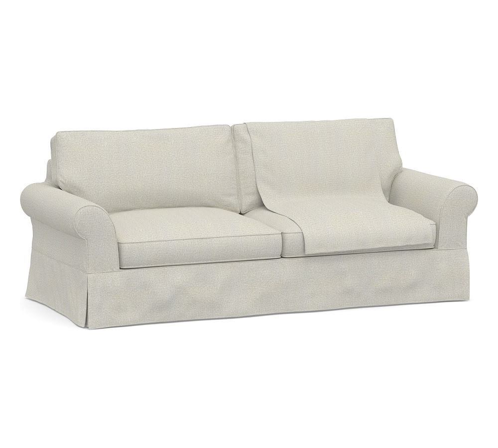 Pet Furniture Throw - Medium, Performance Heathered Basketweave Dove