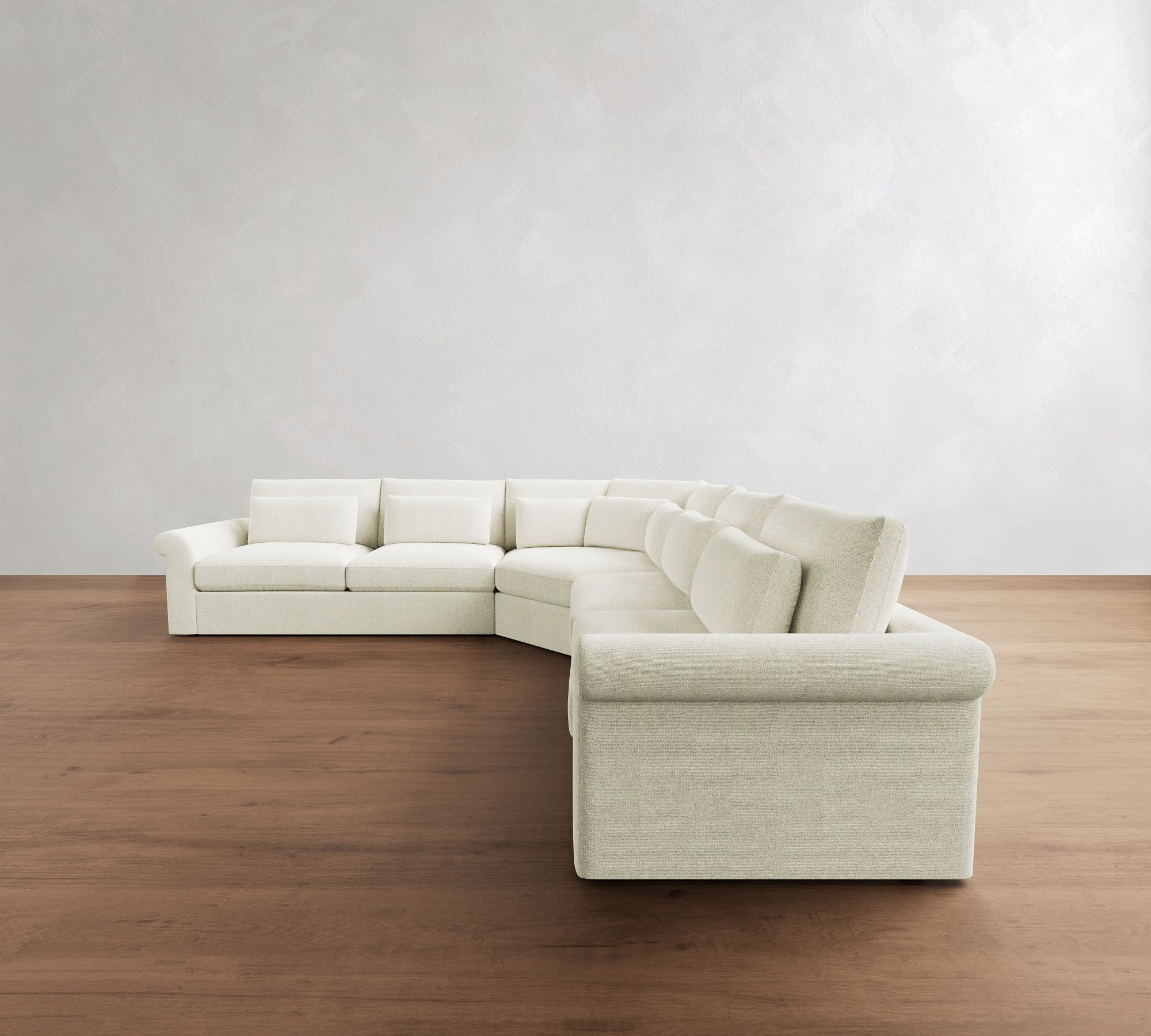 Westwood Roll Arm Deep Seat 3-Piece L-Shaped Wedge Sectional  (136"&ndash;146")