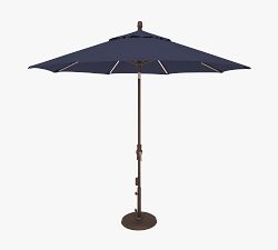 9' Round Fira LED Outdoor Patio Umbrella - Aluminum Tilt Frame