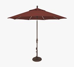 9' Round Fira LED Outdoor Patio Umbrella - Aluminum Tilt Frame