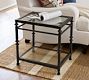 Estelle Rectangular Glass Side Table (17.5")