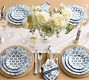 Kravet Shell Print Porcelain Appetizer Plates - Set of 4