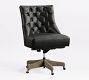 Hayes Tufted Leather Swivel Desk Chair