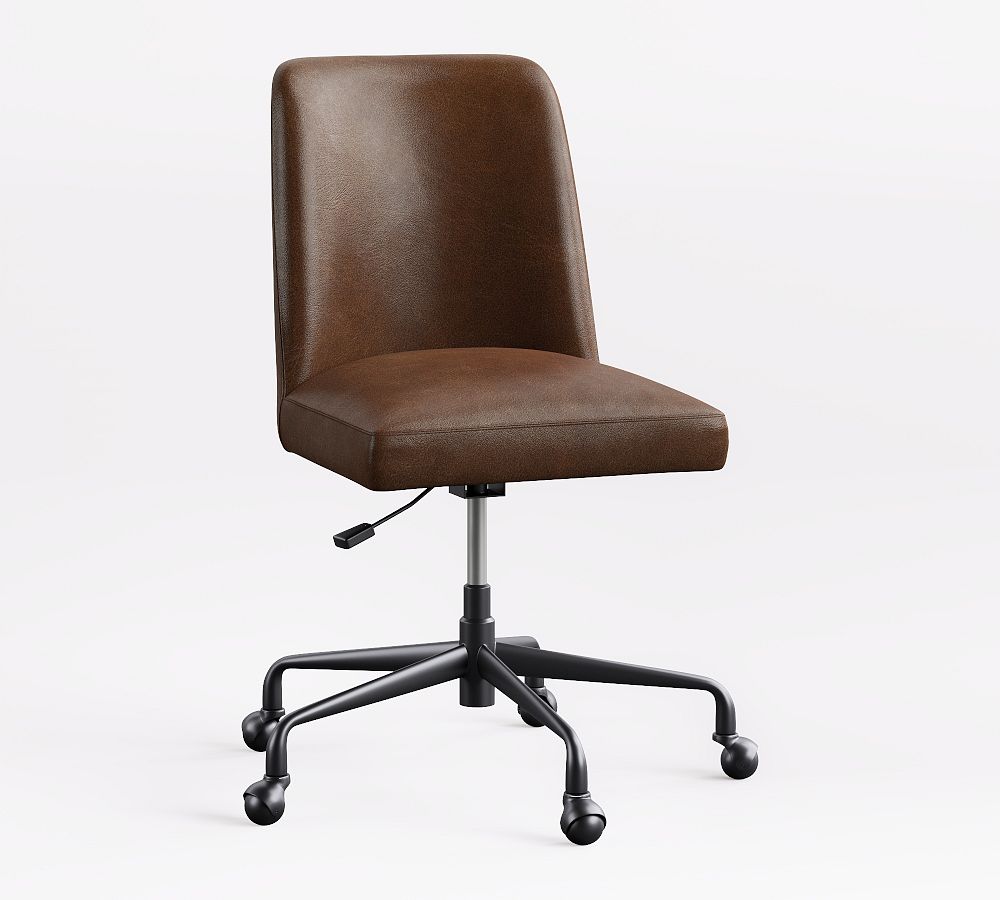 Layton Leather Swivel Desk Chair by Pottery Barn