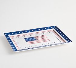 Cabana Americana Bunting Outdoor Melamine Serving Tray