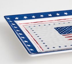 Cabana Americana Bunting Outdoor Melamine Serving Tray