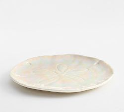 Pearlescent Sand Dollar Stoneware Serving Platter