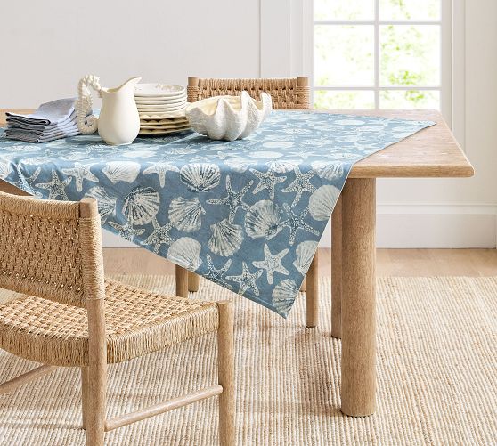 Shell & Starfish Organic Cotton Table Throw