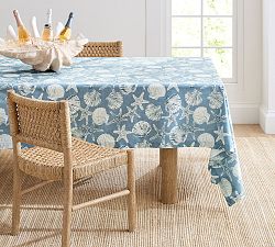 Shell &amp; Starfish Organic Cotton Tablecloth