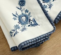 Odette Embroidered Cotton Napkins - Set of 4