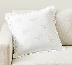 LoveShackFancy Tossed Lace Bow Pillow