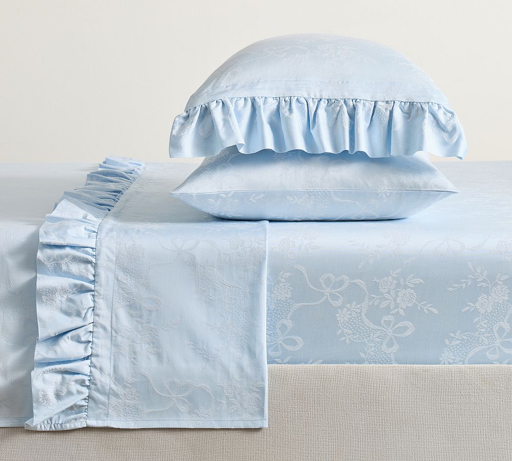 LoveShackFancy Jacquard Sheet Set - Blue, Queen