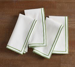 Gretchen Bordered Cotton/Linen Napkins - Set of 4