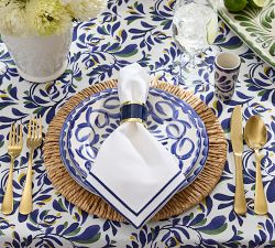 Gretchen Bordered Cotton/Linen Napkins - Set of 4