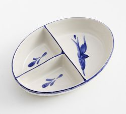 Puebla Porcelain Triple Divided Serving Platter