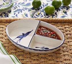 Puebla Porcelain Triple Divided Serving Platter