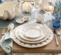 Pearlescent Shell Stoneware Appetizer Plates - Set of 4