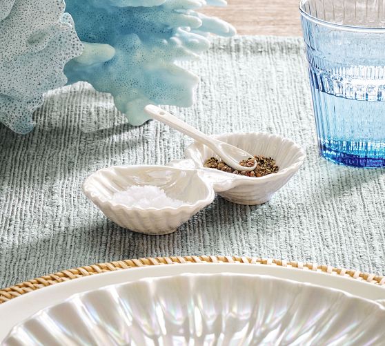 Pearlescent Shell Salt & Pepper Pinch Jars