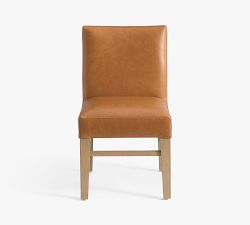 Classic Leather Dining Chair with Stretcher