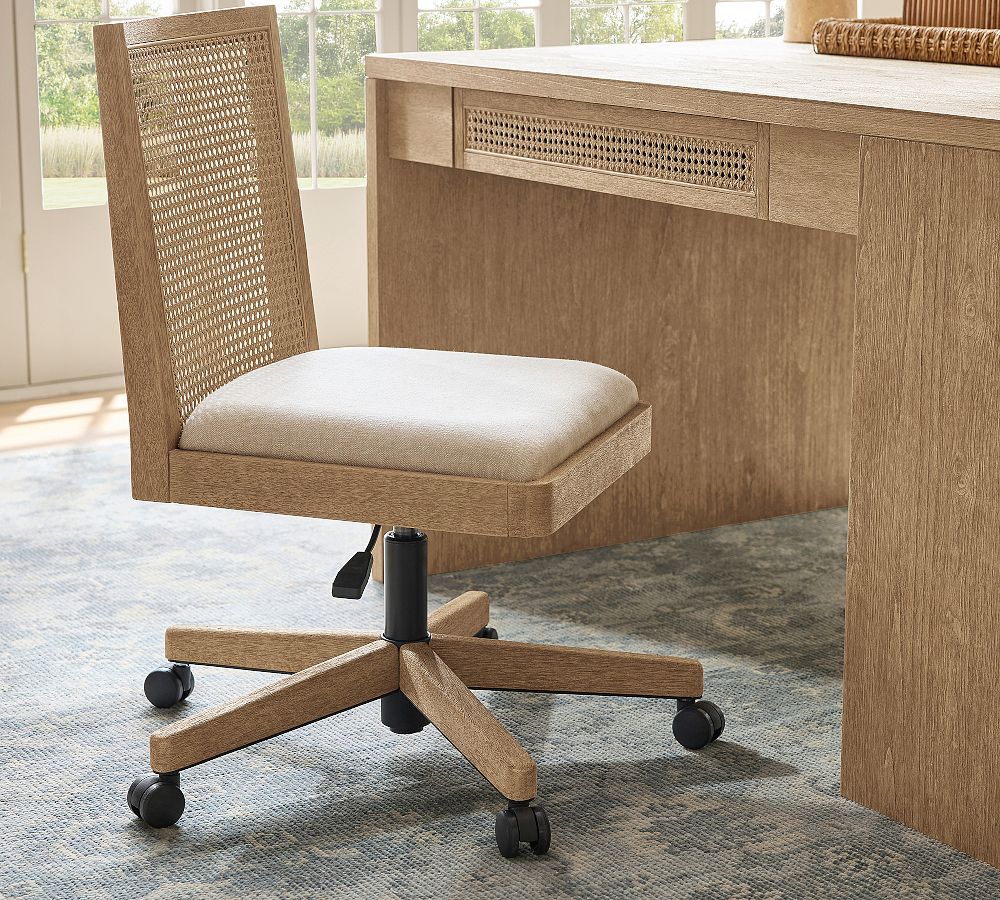 Marina Upholstered Swivel Desk Chair by Pottery Barn