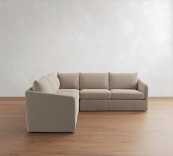 Charlotte Slipcovered 3-Piece L-Shaped Sectional (100")