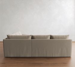 Charlotte Slipcovered 3-Piece L-Shaped Wedge Sectional (110")