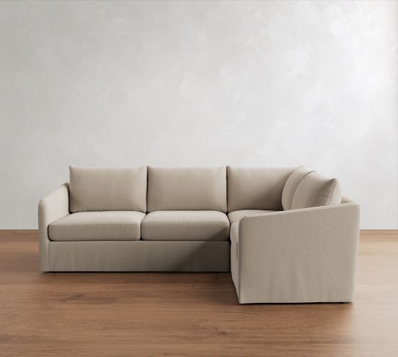 Charlotte Slipcovered 3-Piece Sectional (100") by Pottery Barn