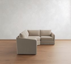 Charlotte Slipcovered 3-Piece Wedge Sectional (110")