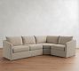 Charlotte Slipcovered 3-Piece Wedge Sectional (110")