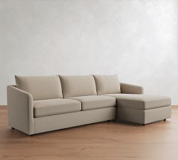 Charlotte Slipcovered Chaise Sectional (100"&ndash;112")