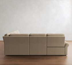 PB Comfort Modern Roll Arm Power Reclining L-Shaped Sectional (123")