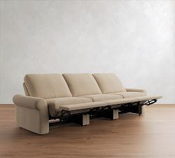 PB Comfort Modern Roll Arm Power Reclining Sofa (85"&ndash;118")