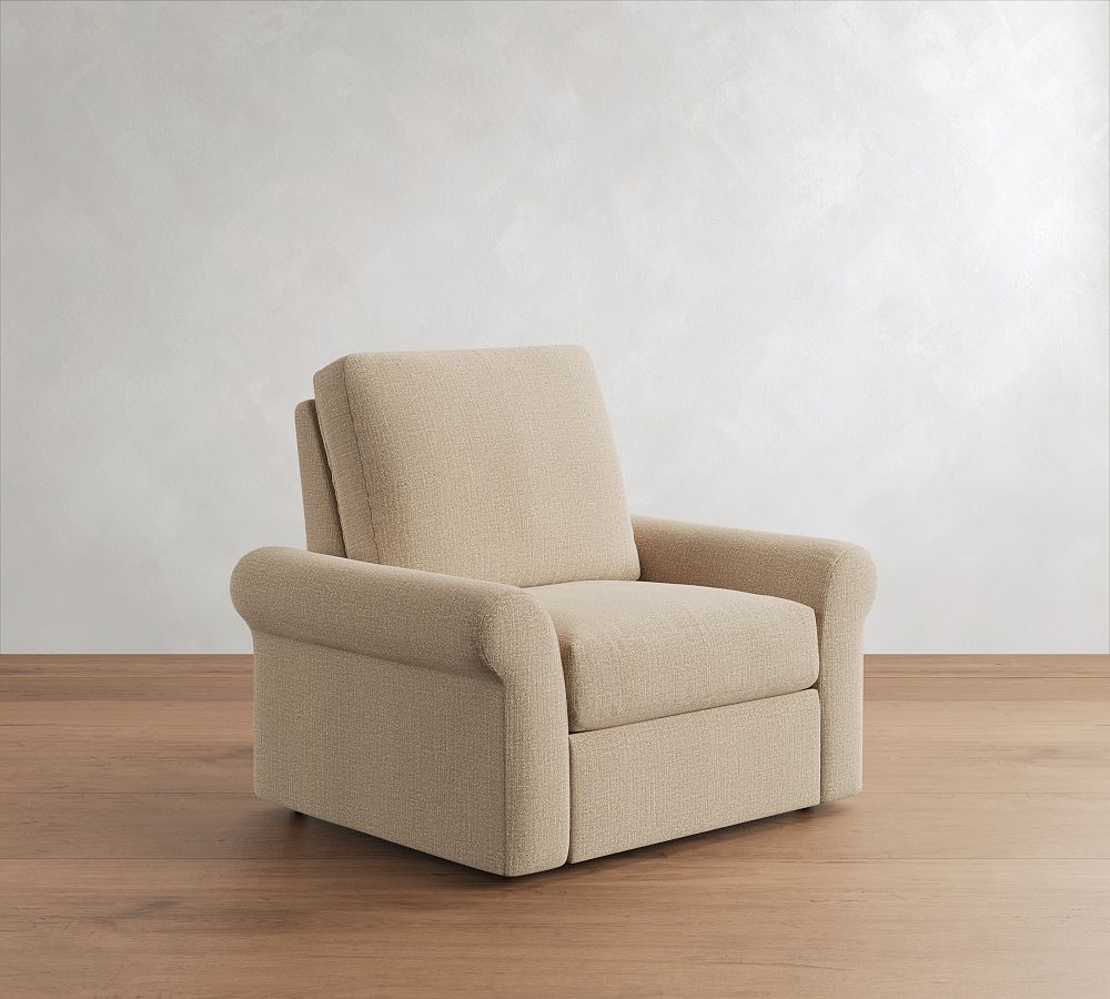 PB Comfort Modern Roll Arm Recliner by Pottery Barn