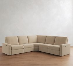 PB Comfort Modern Square Arm Power Reclining L-Shaped Sectional (120")