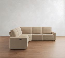 PB Comfort Modern Square Arm Power Reclining L-Shaped Sectional (120")