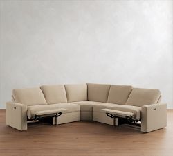 PB Comfort Modern Square Arm Power Reclining L-Shaped Sectional (120")