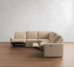 PB Comfort Modern Square Arm Power Reclining L-Shaped Sectional (120")