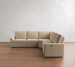 PB Comfort Modern Square Arm Power Reclining L-Shaped Sectional (120")