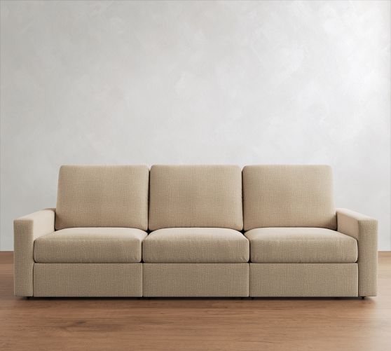 PB Comfort Modern Square Arm Power Reclining Sofa (79"-112") by Pottery Barn