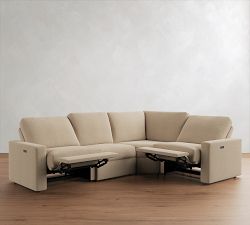PB Comfort Modern Square Arm Power Reclining Reversible Wedge Sectional (120")