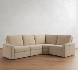 PB Comfort Modern Square Arm Power Reclining Reversible Wedge Sectional (120")