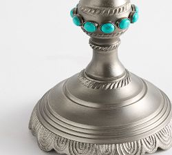 Western Etched Candle Holder